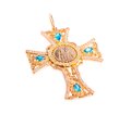 Крестик с камнями Кр41618
