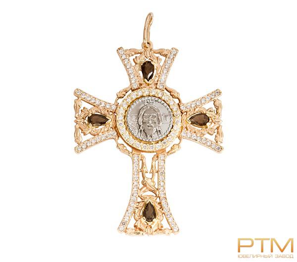 Крестик с камнями Кр41612