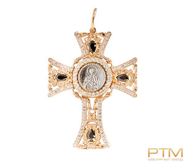Крестик с камнями Кр41614