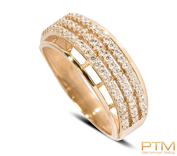 Кольцо с камнями к111300